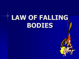 Law of Falling Bodies PowerPoint