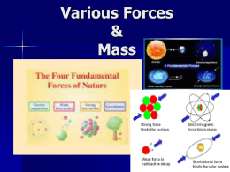 Force, Mass, Weight, Normal Force