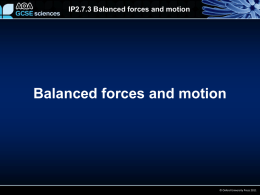 Balanced forces and motion - Tasker Milward Physics Website