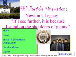 Transparancies for Motion & Newton`s Laws