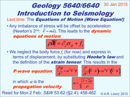 The Wave Equation & Velocity