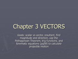 Chapter 3 VECTORS