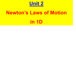 HP Unit 2 vectors & newton 1D - student handout