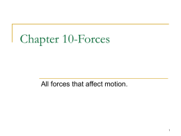 Chapter 10-Forces - Solon City Schools