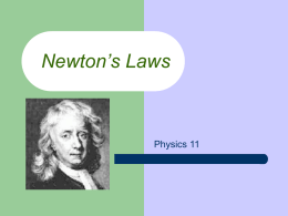 Newton`s laws - HRSBSTAFF Home Page