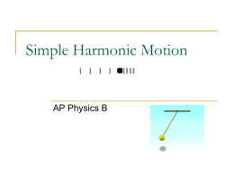 Simple Harmonic Motion PPT