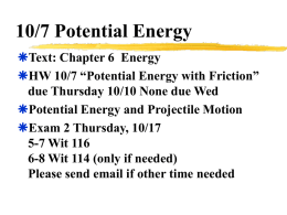 10/7 Potential Energy