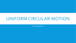 Uniform Circular Motion notes
