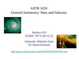 ASTR 1120 General Astronomy: Stars and Galaxies