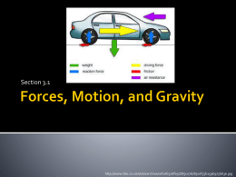 Forces, Motion, and Gravity