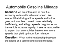 Automobile Gasoline Mileage