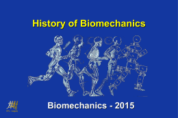 History of Biomechanics