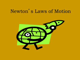Newton`s Laws of Motion - Clinton Public Schools