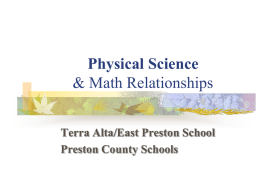 Physical Science and Math Relationships