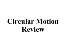 Circular Motion Review A student spinning a 0.10