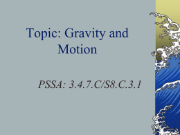 Gravity and Falling Objects - Western Beaver County School
