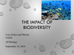 Warren Austin and Cory Soltys Aquatic Biodiversity
