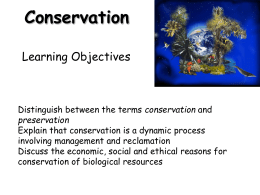 conservation - Beaconsfield High School Virtual Learning