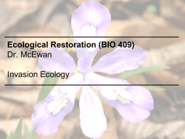Restoration and Invasive Species