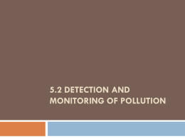 5.2 Detection and Monitoring of Pollution