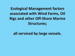 Ecological Management factors associated with Wind Farms