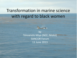 Black woman in marine science