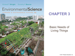 Ch. 3 Ecology: basic needs of living things
