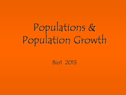 Human Pop Growth notes Bio1 2013