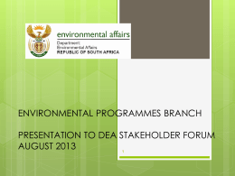 Environmental Programmes Branch