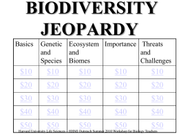 Biodiversity Jeopardy - Life Sciences Outreach at Harvard University