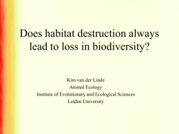 Does habitat destruction always lead to loss in biodiversity?