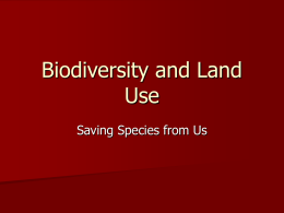 Biodiversity and Land Use