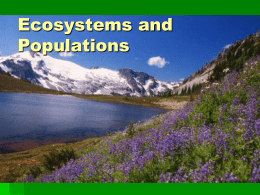Interactions in Ecosystems - Salisbury Composite High School