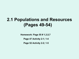 2.1 Populations and Resources (Pages 49-54)