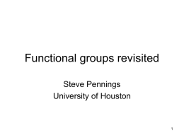Functional groups revisited - University of California