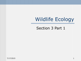 Wildlife Ecology - MACCRAY Schools