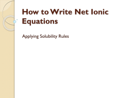 How to Write Net Ionic Equations