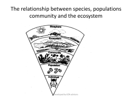 Population and Community structure Species: a group of
