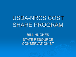 USDA-NRCS COST SHARE PROGRAM