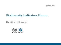 Biodiversity Indicators Forum