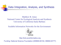 Data Integration and Synthesis tools