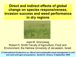 Direct and indirect effects of global change on species