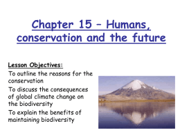 Chapter 15 – Humans, conservation and the future