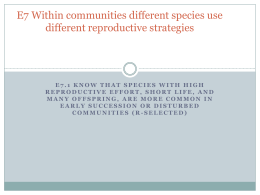 E7 Within communities different species use different