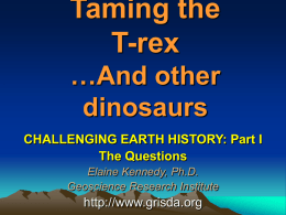Taming the T-rex...and other dinosaurs