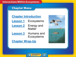 8th Grade Chapter 18 Interactions Within Ecosystems