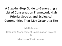A Step-by-Step Guide to Generating a List of Conservation