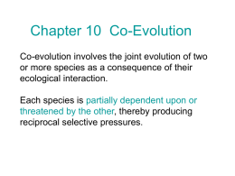 Co-evolution involves the joint evolution of two or more species as a