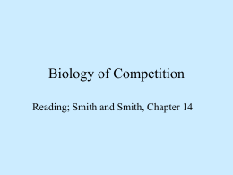 Biology of Competition