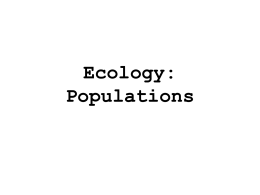 Population Ecology notes